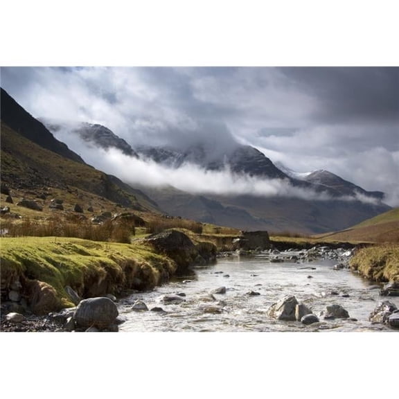 Mountains & River Lake District Cumbria England United Kingdom Poster Print by John Short, 34 x 22 - Large