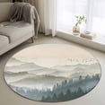 thumbnail image 1 of Mountains Round Area Rug 3Ft Washable Small Circle Rugs for Kitchen Entryway, Farmhouse Forest Nature Trees Landscape Non-Slip Carpet Floor Mats Indoor Outdoor Carpet Runner Aesthetic Home Decor, 1 of 8