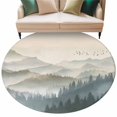 thumbnail image 1 of Mountains Round Area Rugs Collection 5', Farmhouse Forest Nature Trees Landscape Non Slip Indoor Circular Throw Runner Rug Floor Mat Carpet for Living Room Dining Table Bedroom Nursery, 1 of 9