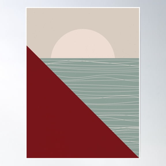 Mountains - Steep Slope Poster Wall Art, Modern Wall Decor, 8x12 UNFRAMED