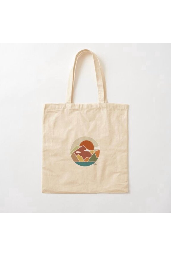 Mountains Style 013 Canvas Tote Bags, Reusable Shopping Bag