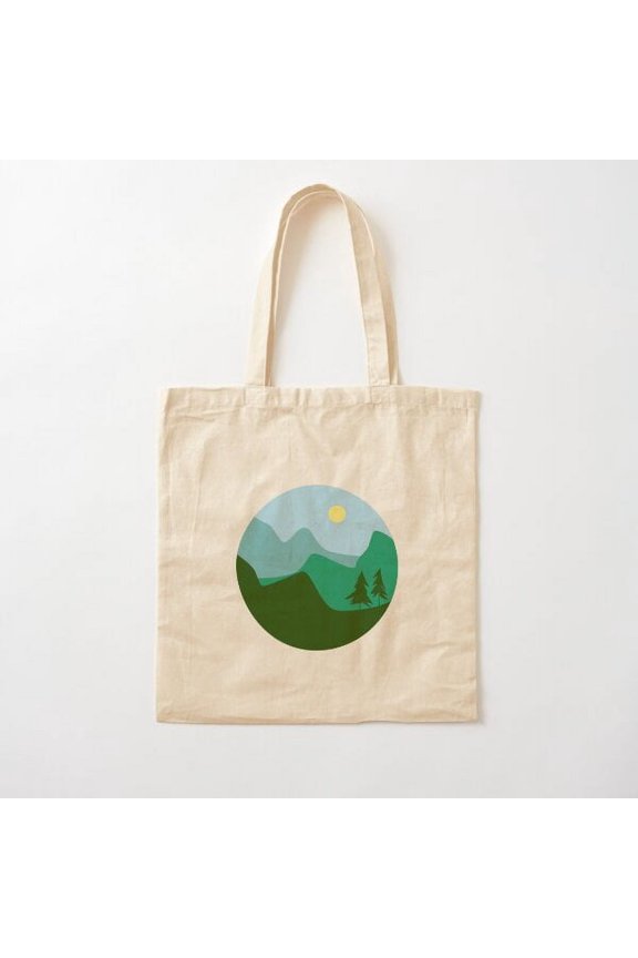 Mountains Style 019 Canvas Tote Bags, Reusable Shopping Bag