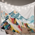 thumbnail image 1 of Mountains Teal Small Tapestry for Bedroom Wall Hanging Tapestry,Yellow Red Turquoise Abstract Painting Art Ceiling Backdrop Tapestries Poster Blanket Wall Decor for Teens Room Living Room 23" x 28", 1 of 8