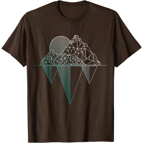 Mountains Vintage Hiking Camping Trekking Climbing Gift Unisex T-Shirt for Men Women Kids Toddler,Dark Chocolate Color,Size 5XL