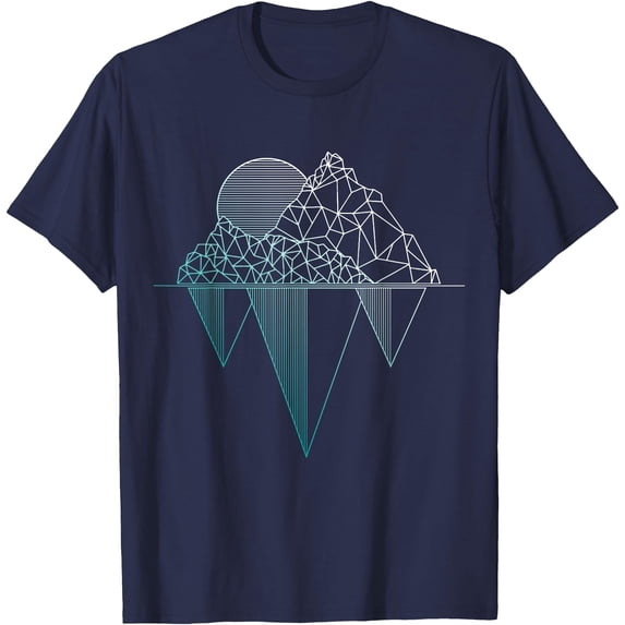 Mountains Vintage Hiking Camping Trekking Climbing Gift Unisex T-Shirt for Men Women Kids Toddler,Navy Color,Size 2T