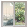 thumbnail image 1 of Mountains Window Privacy Film, Farmhouse Forest Nature Trees Landscape Static Cling UV Sun Blocking Heat Control Window Tint Day and Night, Non-Adhesive One Way Windows Privacy Cover 35.4''x78.7'', 1 of 7