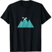 HESHIJIAZHU Mountains and Clouds T-Shirt men and women can wear, black, white, gifts
