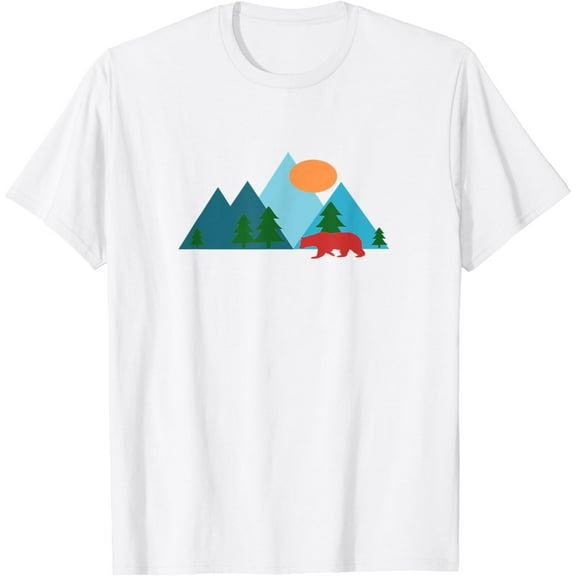 Mountains and Nature Scene Vacation Souvenir Design T-Shirt
