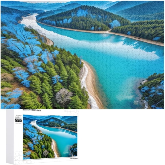 Mountains and Rivers Landscape 500 Pieces Puzzle for Adults, 20.5"x15" Medium Difficulty