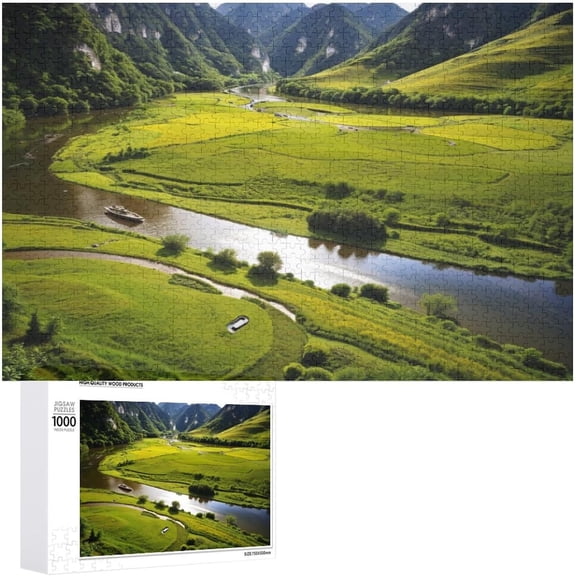 Mountains and Rivers Puzzle 500 Pieces for Adults, 20.5"x15" Spring Decoration, Country