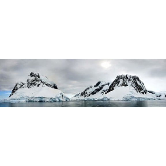 Mountains and glaciers, Lemaire Channel, Antarctic Peninsula Poster Print (15 x 5)