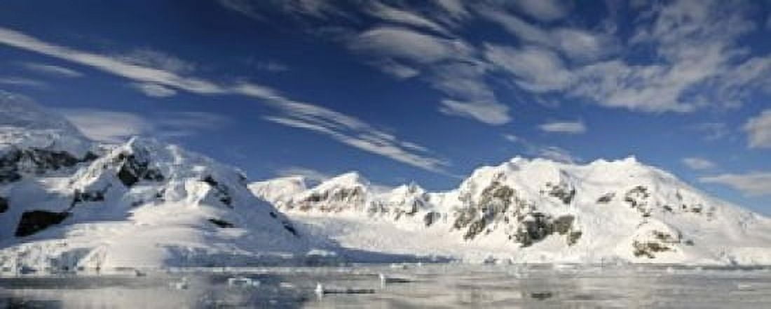 Mountains and glaciers Paradise Bay Antarctic Peninsula Canvas Art - Panoramic Images (15 x 6)