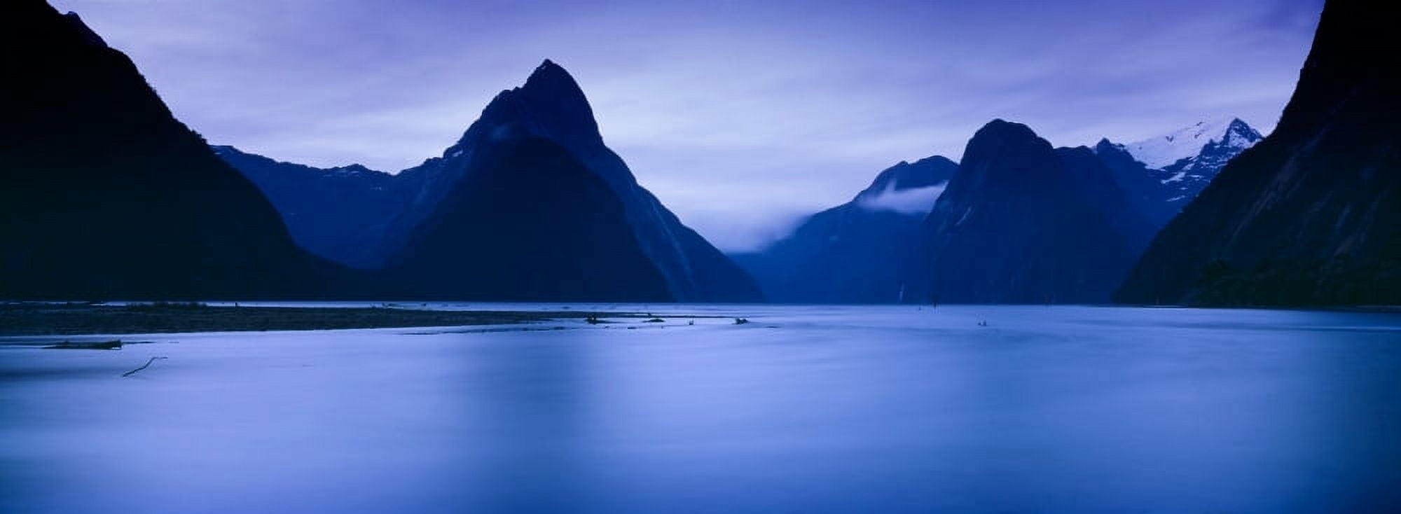 Mountains at dawn South Island New Zealand Canvas Art - Panoramic Images (27 x 9)