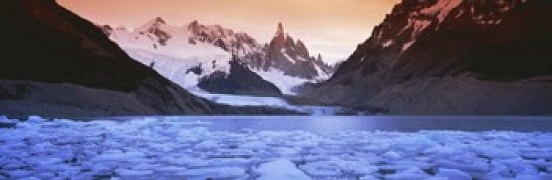 Mountains covered in snow Laguna Torre Los Glaciares National Park Patagonia Argentina Canvas Art - Panoramic Images (18 x 6)