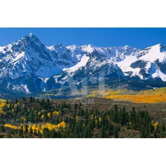 Mountains covered in snow, Sneffels Range, Colorado, USA, Scenic Unframed Photographic Print Wall Art Sold by Art.Com