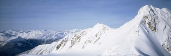 Mountains covered with snow Cariboo Mountains British Columbia Canada Canvas Art - Panoramic Images (36 x 12)