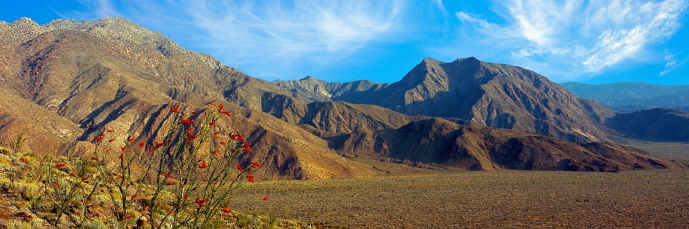 Mountains in Anza Borrego Desert State Park Borrego Springs California USA Canvas Art - Panoramic Images (36 x 12)