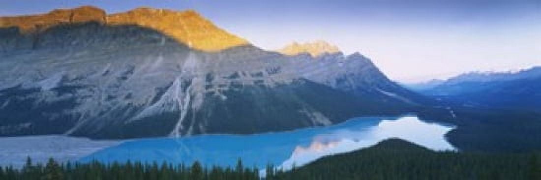 Mountains next to a lake Peyto Lake Banff National Park Alberta Canada Canvas Art - Panoramic Images (18 x 6)
