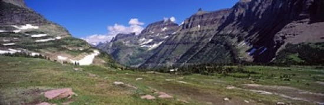 Mountains on a landscape US Glacier National Park Montana USA Canvas Art - Panoramic Images (36 x 12)