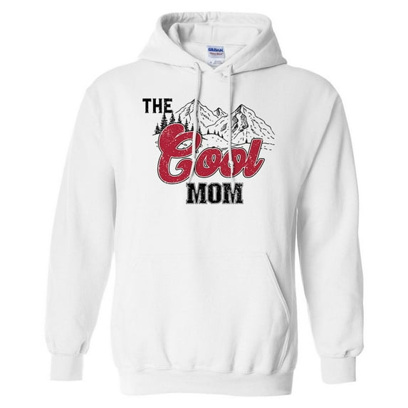 Mountains the Cool Mom Hoodie Sweatshirt Unisex 2X-Large White