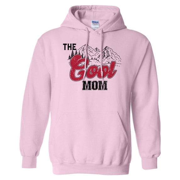 Mountains the Cool Mom Hoodie Sweatshirt Unisex Small Pink
