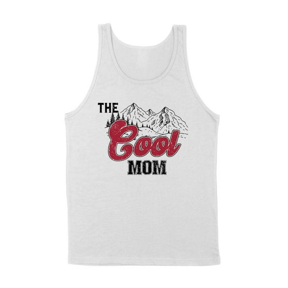 Mountains the Cool Mom Tank Top Unisex Large White