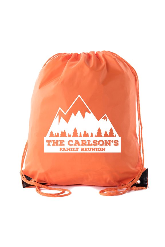 Mountains with Custom Name - Family Reunion Party Favor Bags