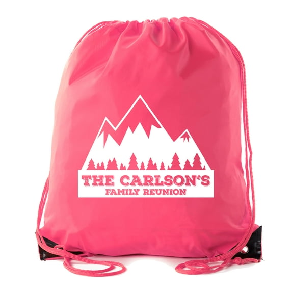 Mountains with Custom Name - Family Reunion Party Favor Bags