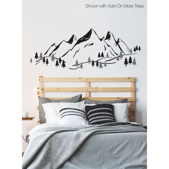 Mountains with Trees Wall Decal