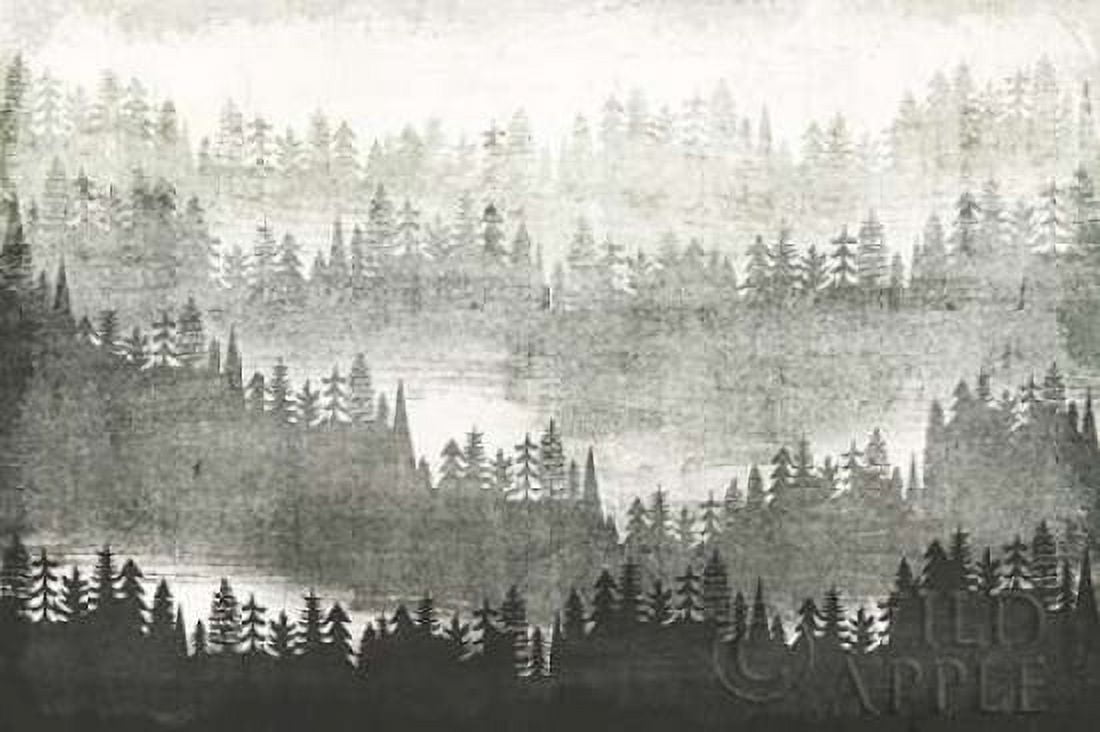 Mountainscape Silver Canvas Art - Michael Mullan (12 x 18)