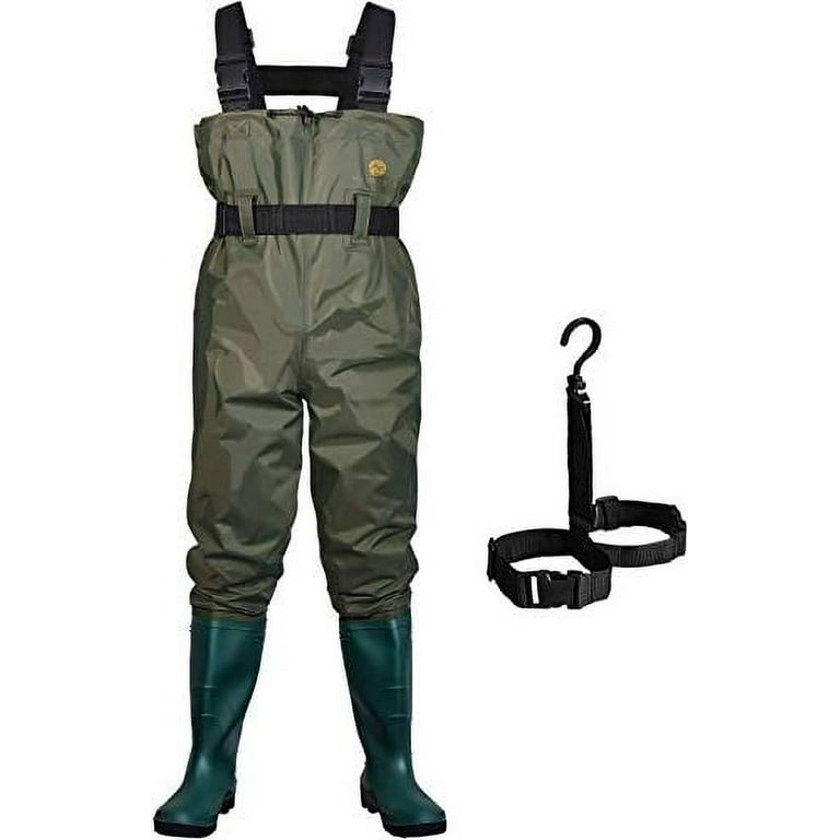 Mountalk High Chest Waders for Men with Boots, Womens/Mens/Youth Durable  Waterproof Canvas Fly Fishing Waders with Boots- Use for Hunting,  Waterworks 
