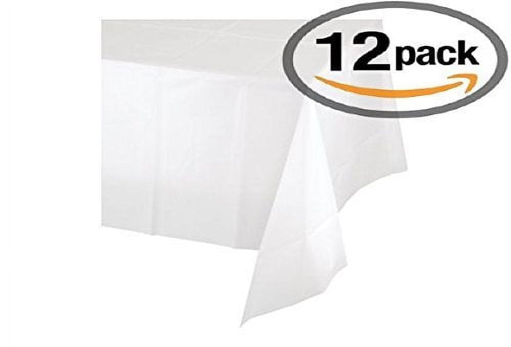 Mountclear 12Pack Disposable Plastic Tablecloths 54 x 108 Inch size Table cover (Lavender