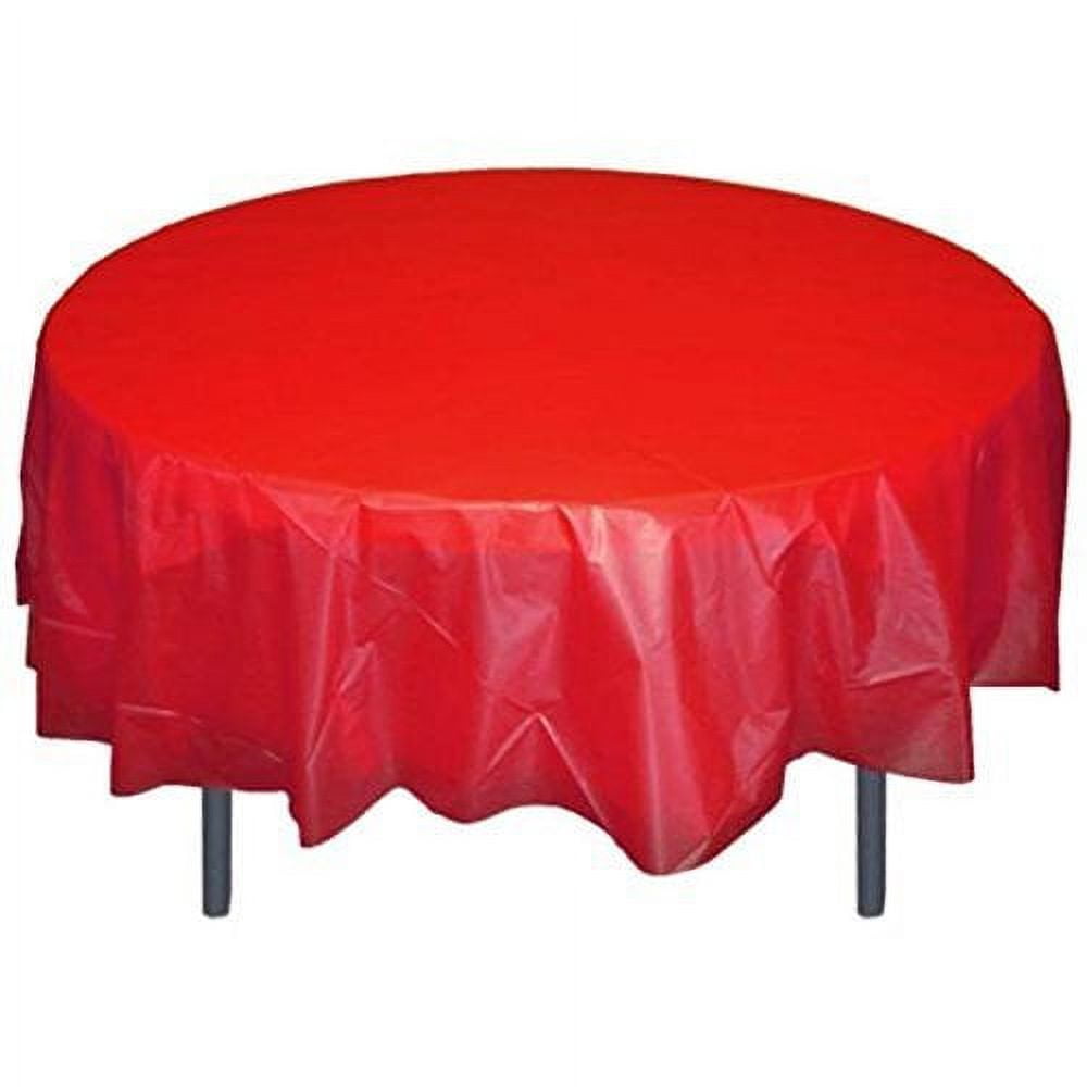 Mountclear Disposable/Reusable Plastic Tablecloths 84" Round Table
