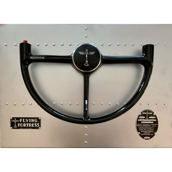Mounted Boeing B-17 Flying Fortress Reproduction Control Yoke  YOK-0102-R