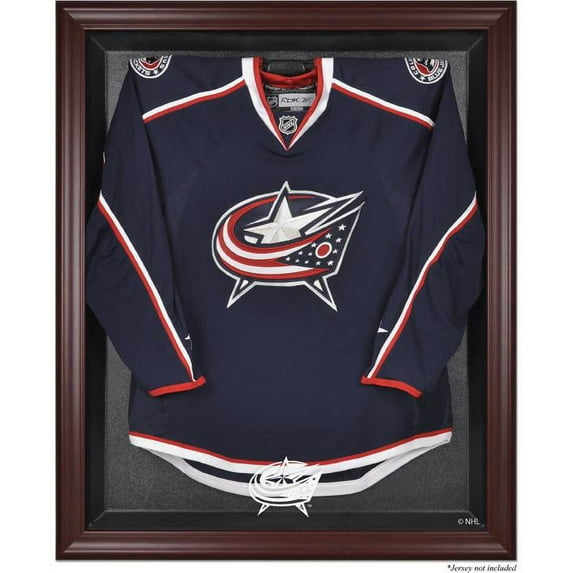 Mounted Memories NHL Jersey Display Case - Columbus Blue Jackets - Mahogany