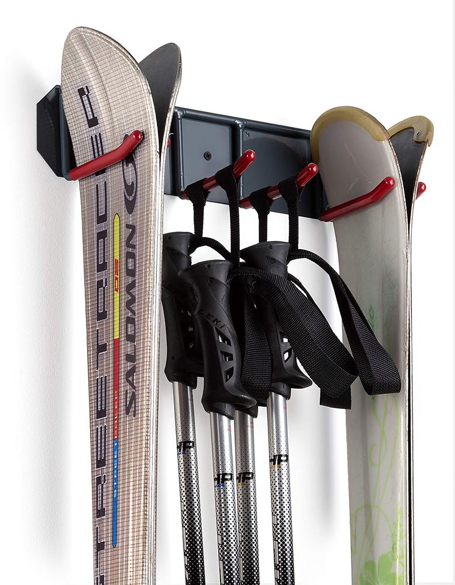 Mounted Rack Organizer For Skis And Poles Heavy Duty Horizontal Ski Rack Garage Storage With