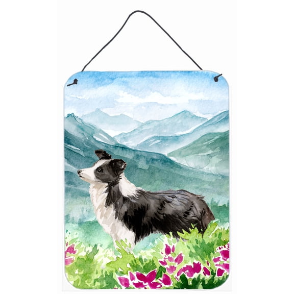 Mountian Flowers Border Collie Wall or Door Hanging Prints