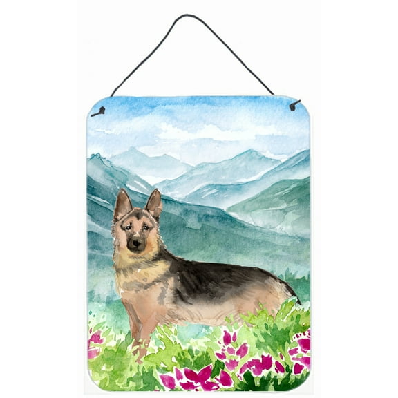 Mountian Flowers German Shepherd Wall or Door Hanging Prints
