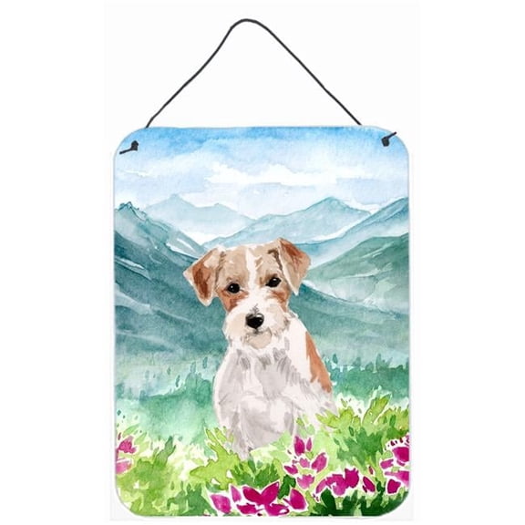 Mountian Flowers Jack Russell Terrier Wall or Door Hanging Prints
