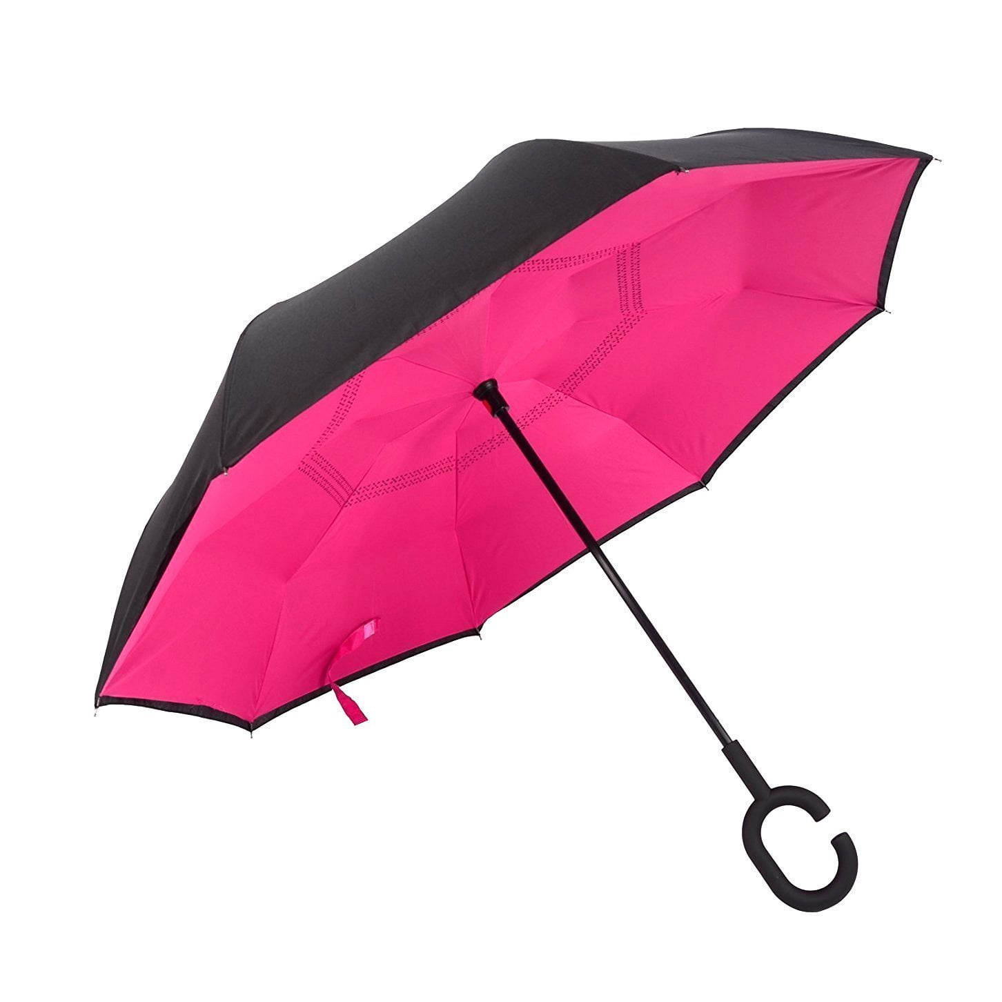 Windproof Double Layer Folding Inverted Umbrella, Self Stand Upside-Down Rain Protection Car Reverse Umbrellas with C-Shaped Handle S3