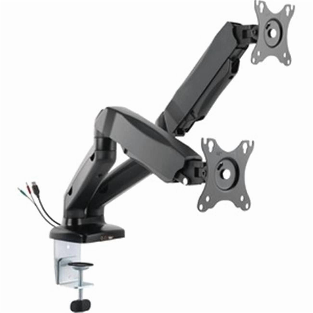 Mounting Arm for Monitor - Black - 2 Display Supported - 75 x 75 & 100 x 100 VESA Standard