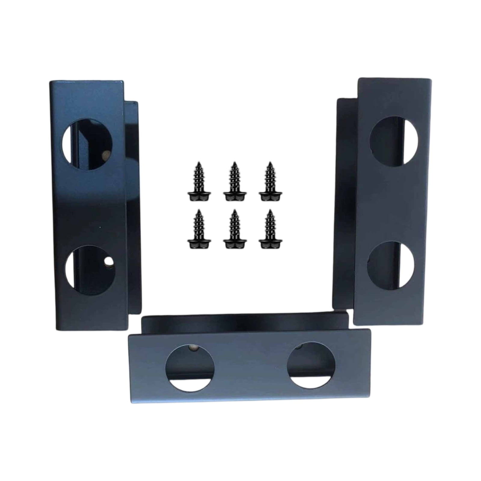Mounting Brackets Under Desk Laptop Mount Brackets Black Durable Metal Under Desk Storage Holder for Laptop Keyboard Notebook Office Organization 1 Pack
