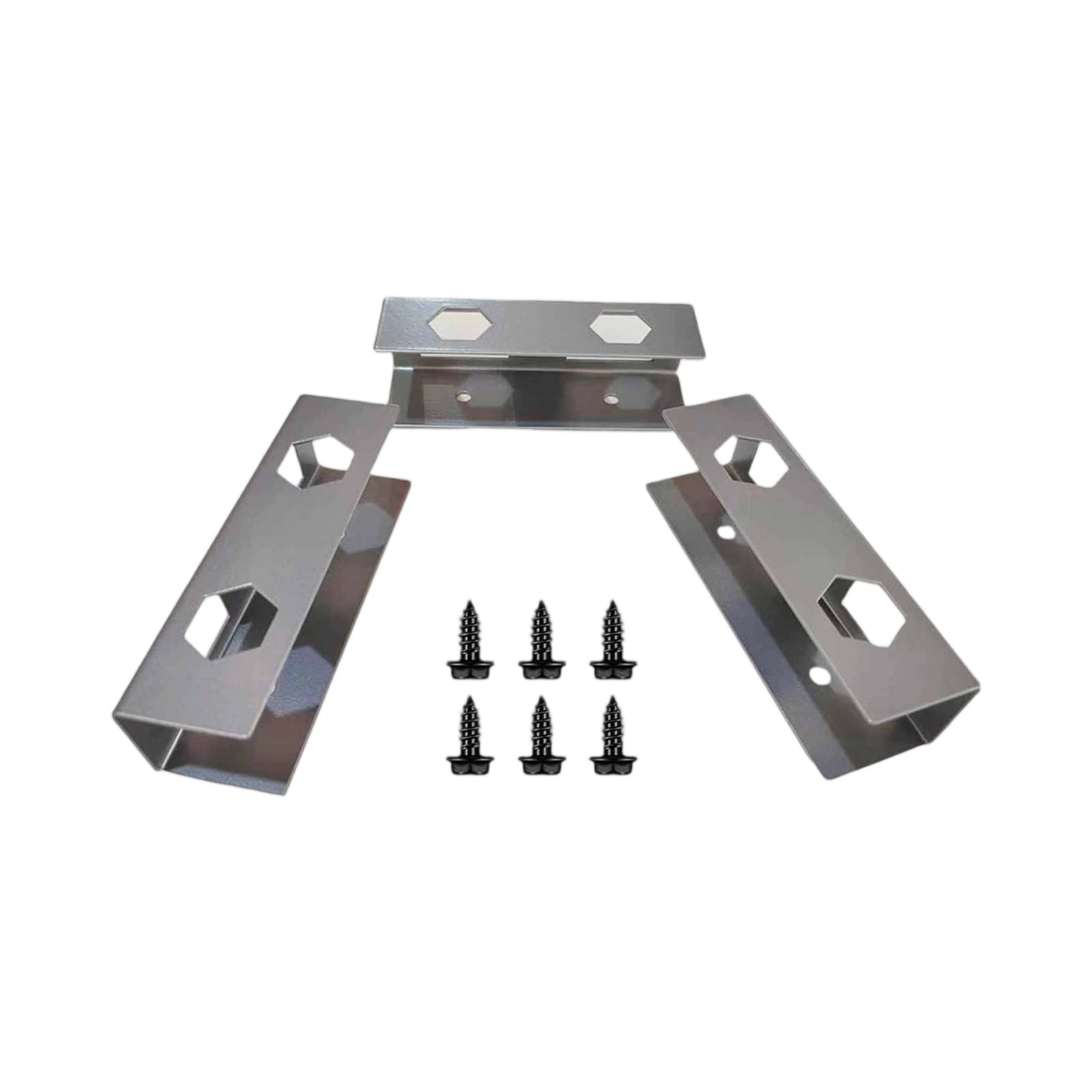 Mounting Brackets Under Desk Laptop Mount Bracket Durable Metal Notebook Storage Holder Save Desk Space for Office Home Silver 3 Pack