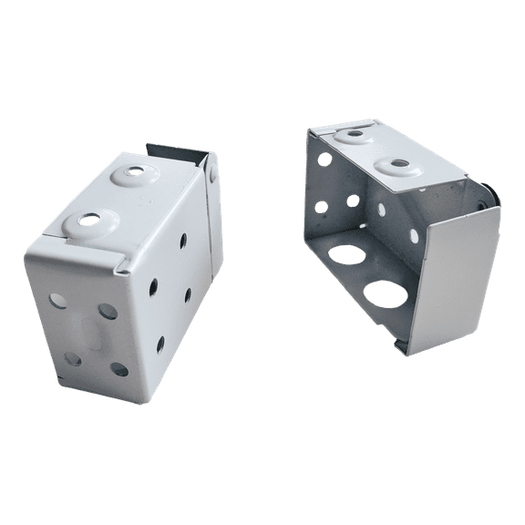 Mounting Brackets for Low Profile 2 Inch Horizontal Blinds in White for Faux or Real Wood