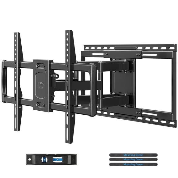 Mounting Dream Sliding TV Wall Mount for 42-86" TVs, Full Motion Articulating Dual Arms, Easy TV Centering, Max VESA 600x400mm, 132 lbs, MD2198