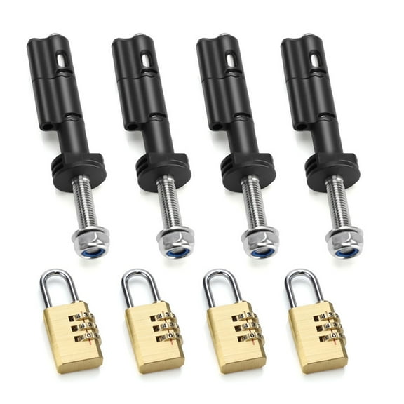 Mounting Pin Set for MaxTrax MKII Recovery Traction Boards, 4Pack Mounting Pins Lockable Safety Mount Pins,