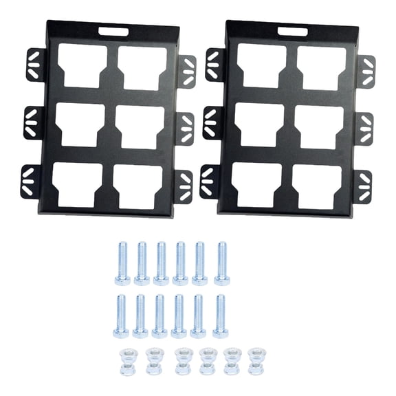 Mounting Plate for Packouts, 100Lbs, Metal with Powder Coat, for Tool Storage and Organization System Half Plate