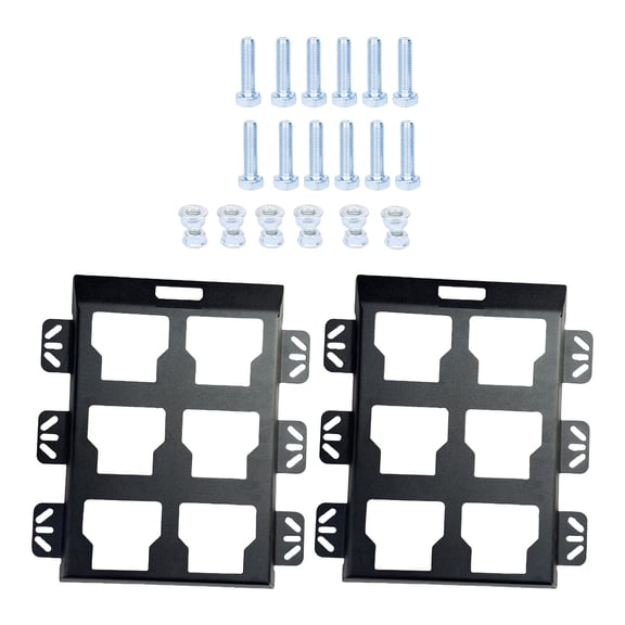 Mounting Plate for Packouts, 100Lbs, Metal with Powder Coat, for Tool Storage and Organization Systems Half Plate