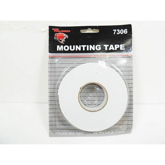 Mounting Tape Double Sided Adhesive Foam Removable Double-Sided 3/4"x4.6Ydx2mm