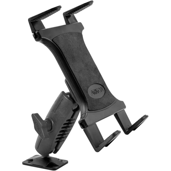 Mounts - Heavy Duty Drill Base Tablet Mount Secure Grip Versatile Compatibility Professional-Grade Durability Easy Installation Sturdy Tablet Mount | Fits iPad and Samsung Tablets